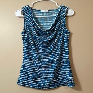 Calvin Klein Scoop Neck Tank Top Women’s Size Small Blue and Black